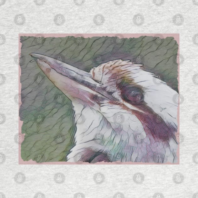 Alert kookaburra bird by Kielly